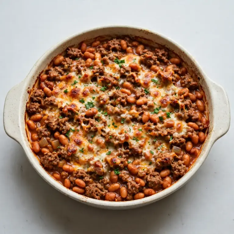 Budget Batch Bohnen-Hackfleisch-Auflauf aus dem Ofen