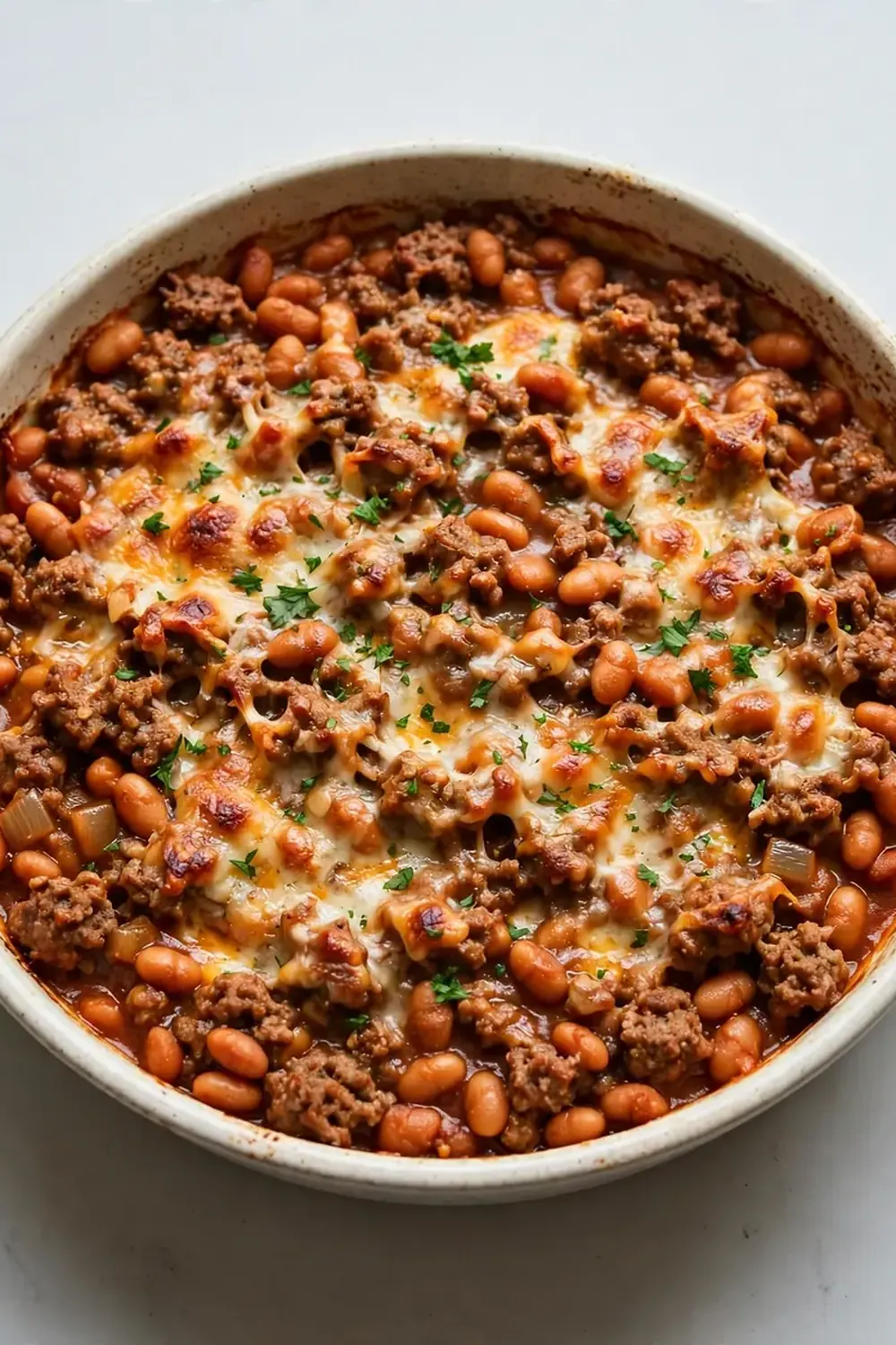 Baked Bean and Ground Beef Casserole