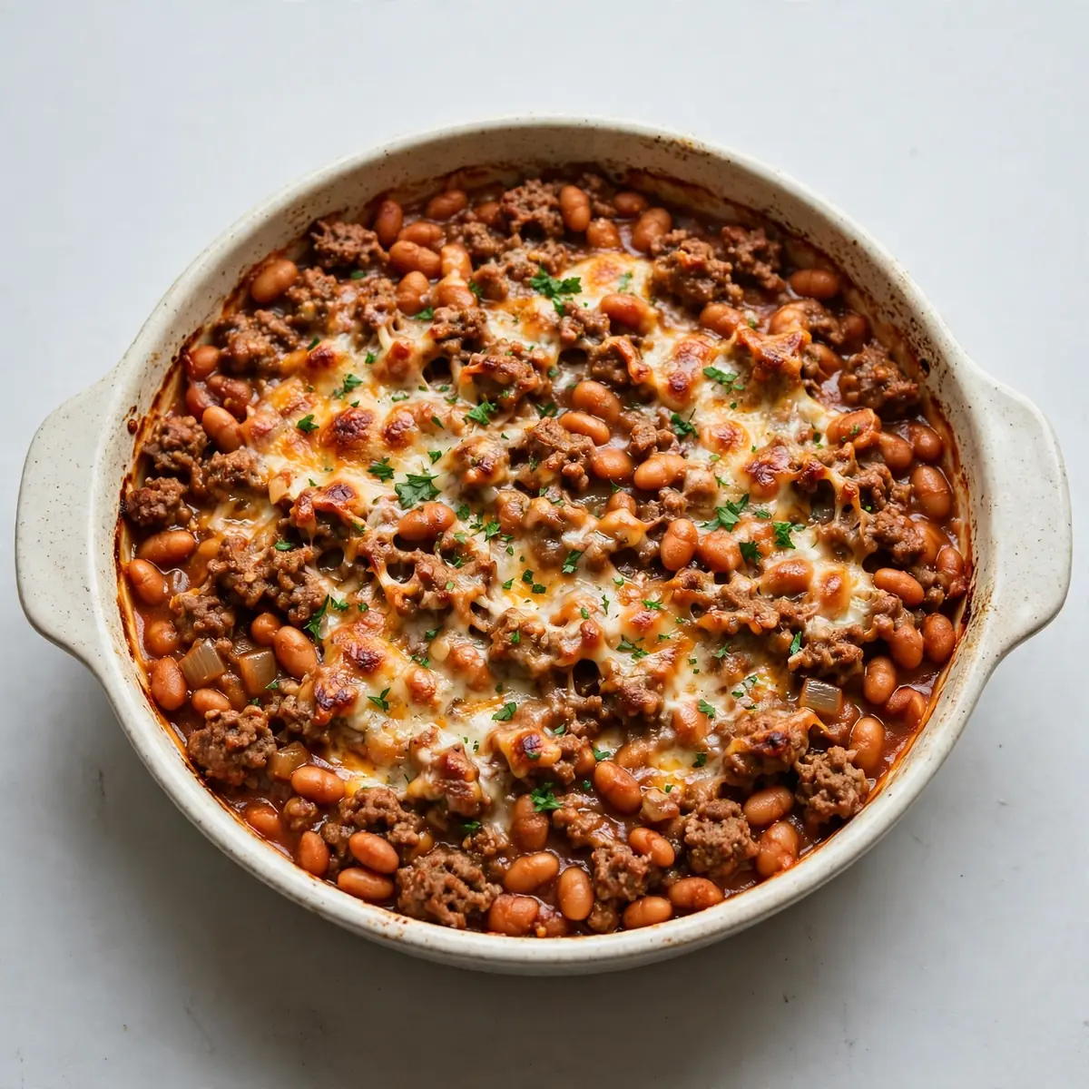 Budget Batch Bohnen-Hackfleisch-Auflauf aus dem Ofen