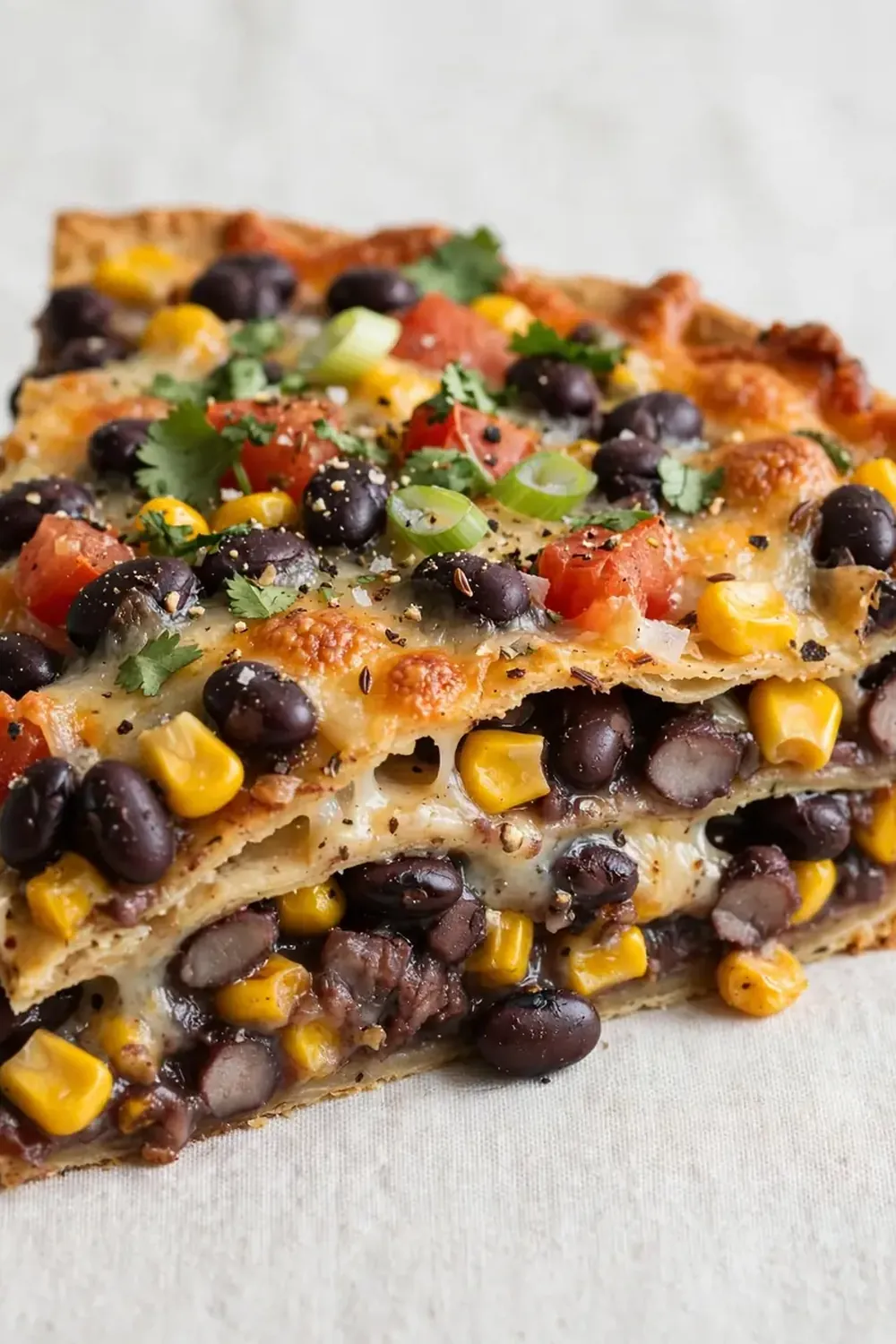 Black Bean and Corn Tortilla Pie
