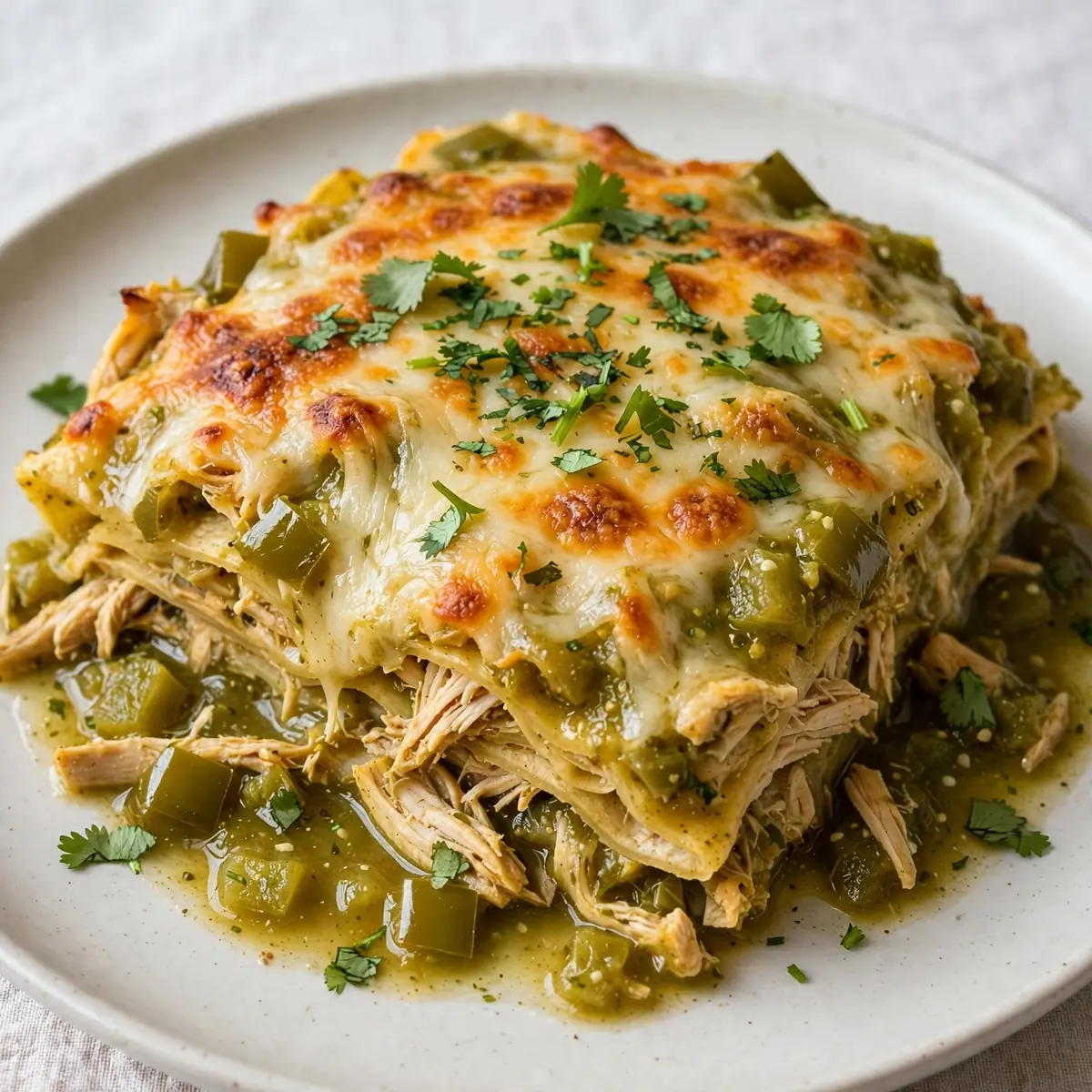 Budget Batch Prep: Grünes-Chile-Hähnchen-Enchilada-Casserole