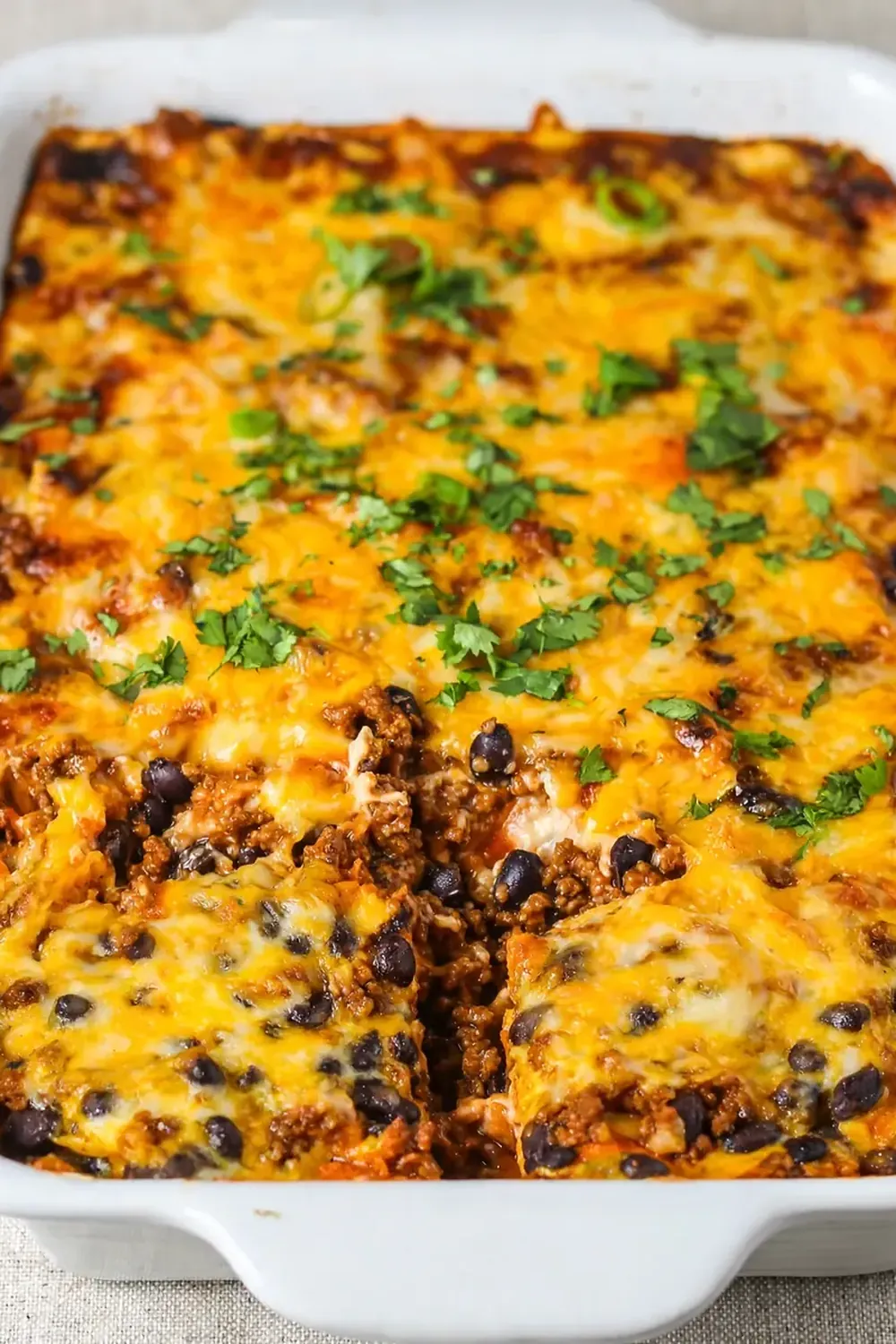 Easy Beef Enchilada Casserole