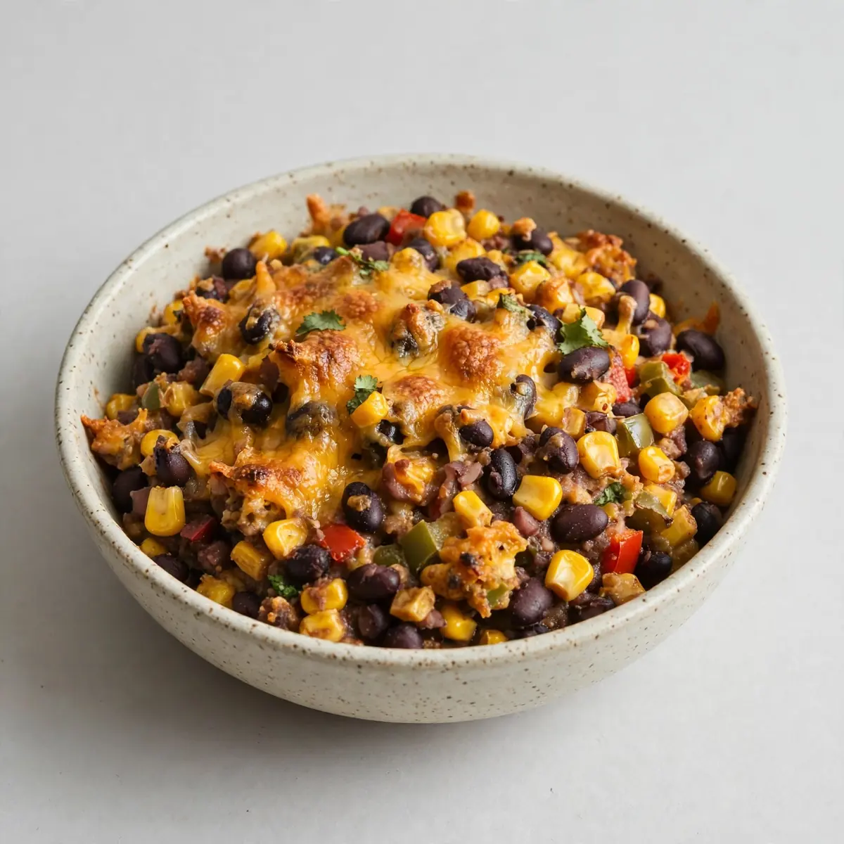 Budget Black Bean & Corn Auflauf für Meal Prep