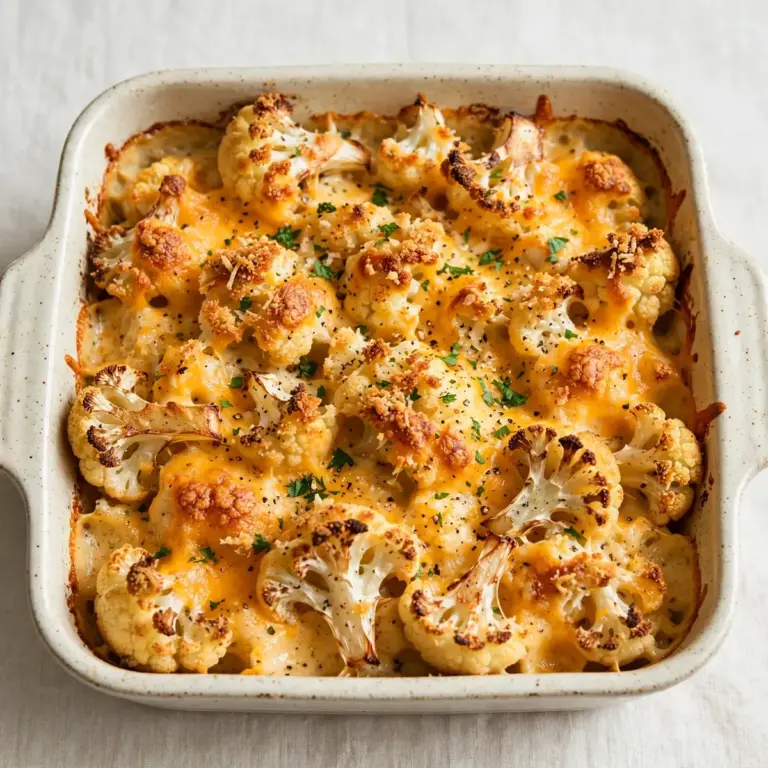 Budget Cheddar Blumenkohl-Auflauf zum Batchcooken