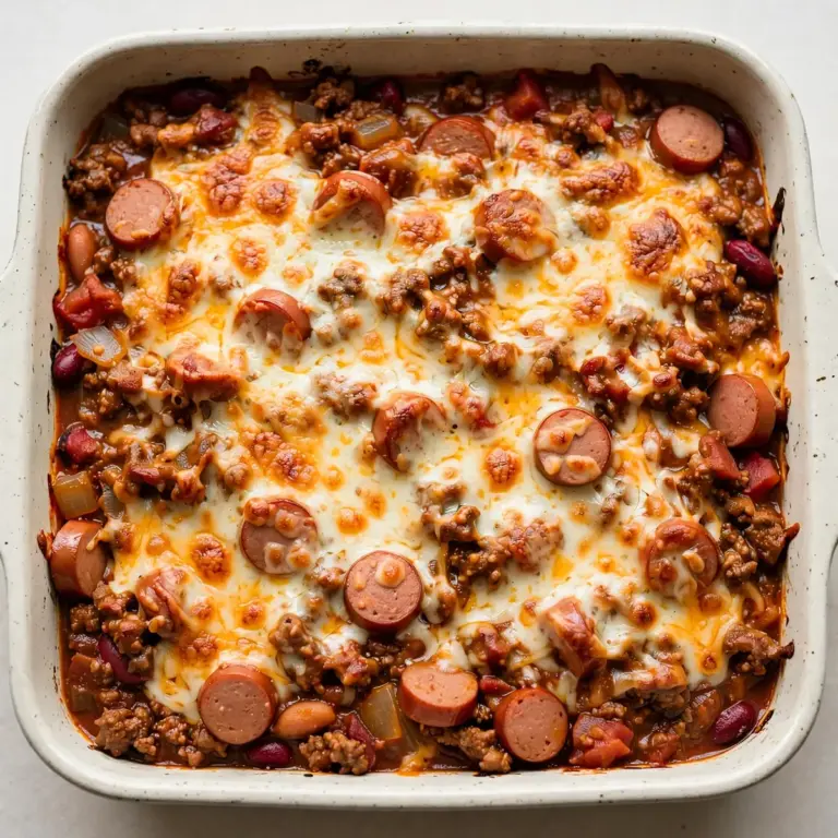 Budget Chili Cheese Bake mit Hot Dogs: Meal Prep für 2 Euro