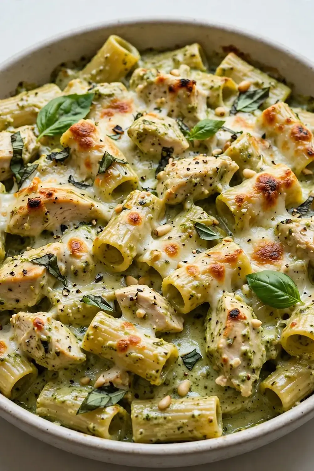 Creamy Pesto Chicken Baked Pasta