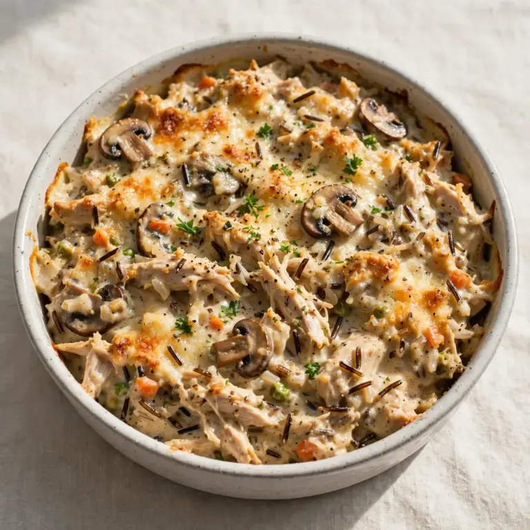 Budget Cremiges Hähnchen-Wildreis-Casserole Für Meal Prep