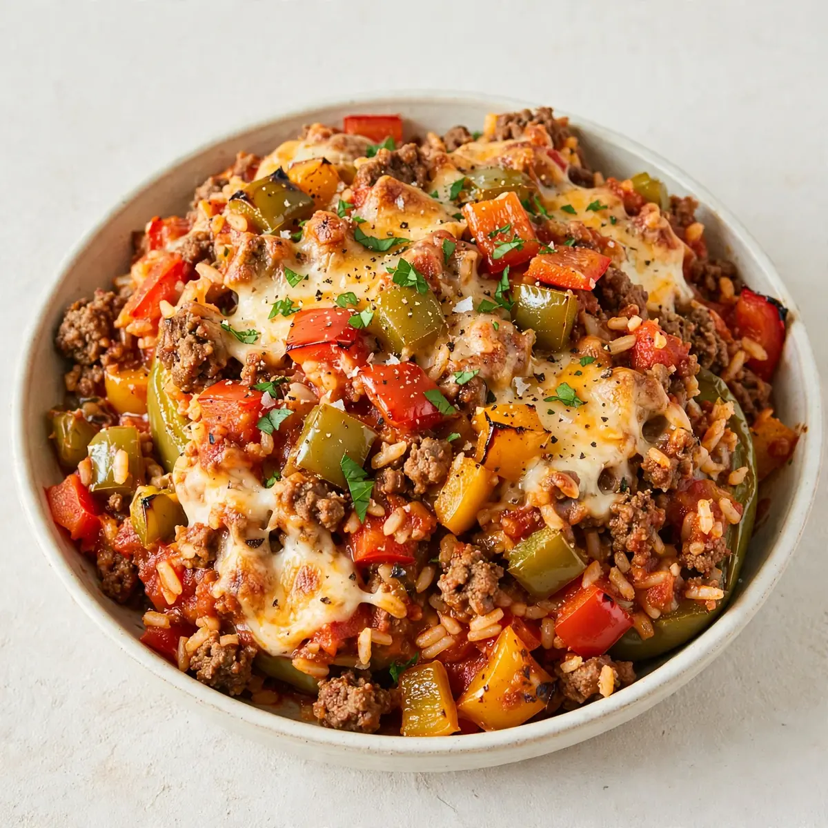 Budget-Friendly Deconstructed Stuffed Pepper Bake