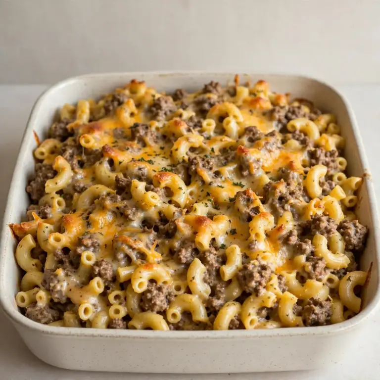 Budget-Hack Hamburger Helper Auflauf für Meal Prep