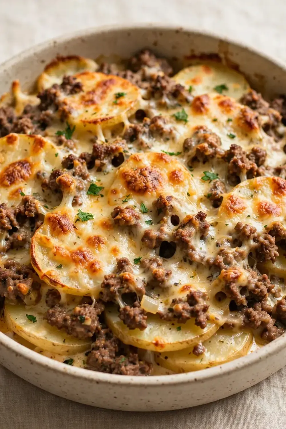 Ground Beef and Potato Gratin