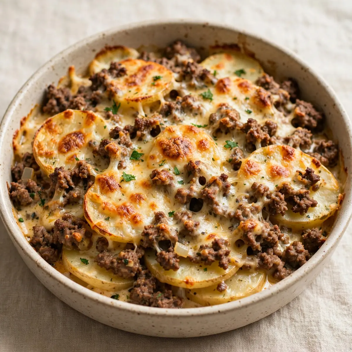 Budget Hackfleisch-Kartoffel-Gratin zum Batch Cooken