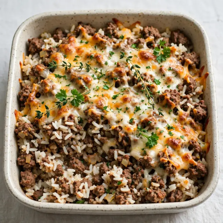 Budget Hackfleisch-Reis-Auflauf für Meal Prep