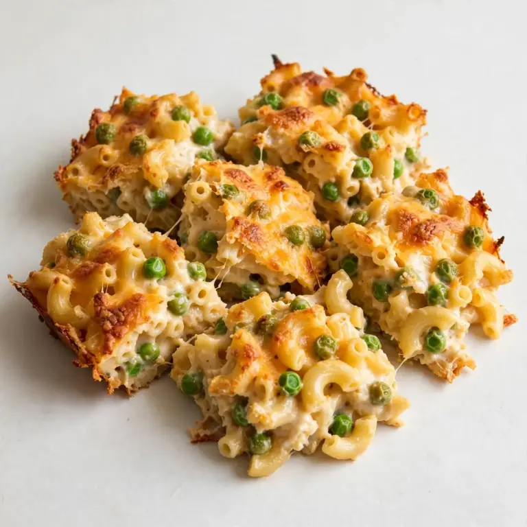 Budget Mac and Cheese Auflauf mit Erbsen für Meal Prep