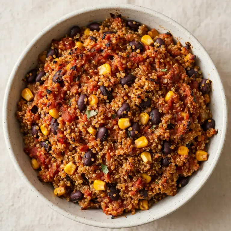 Budget-Mahlzeit: 5-Zutaten Mexican Quinoa Bake für 1€