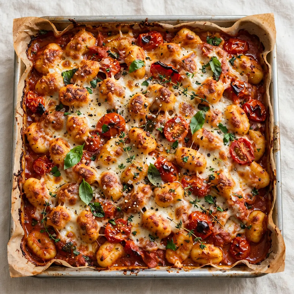 Budget Meal Prep Blech-Gnocchi-Auflauf
