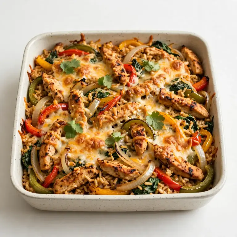 Budget Meal Prep: Gesunde Chicken Fajita Casserole