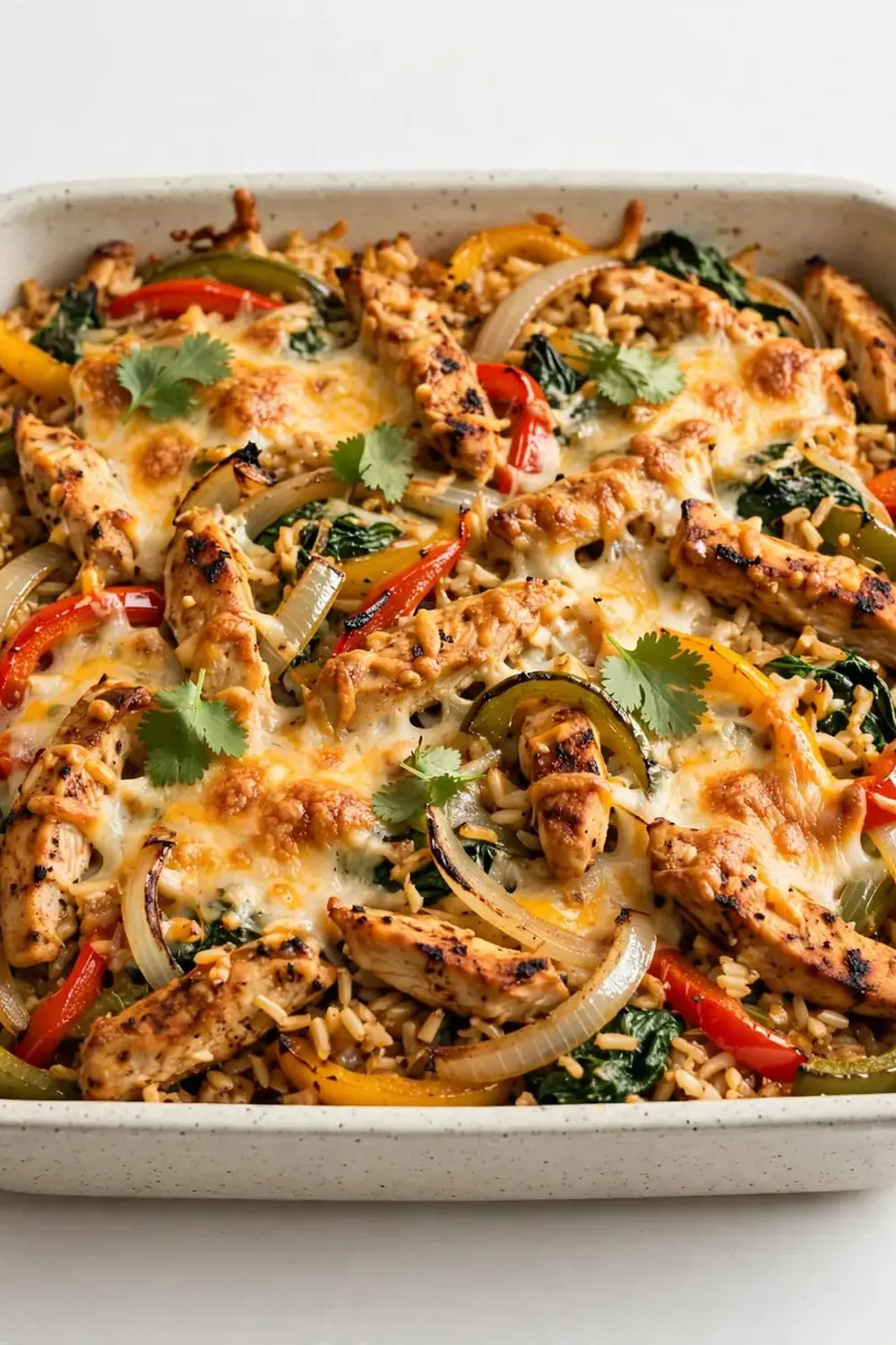 Healthy Chicken Fajita Casserole