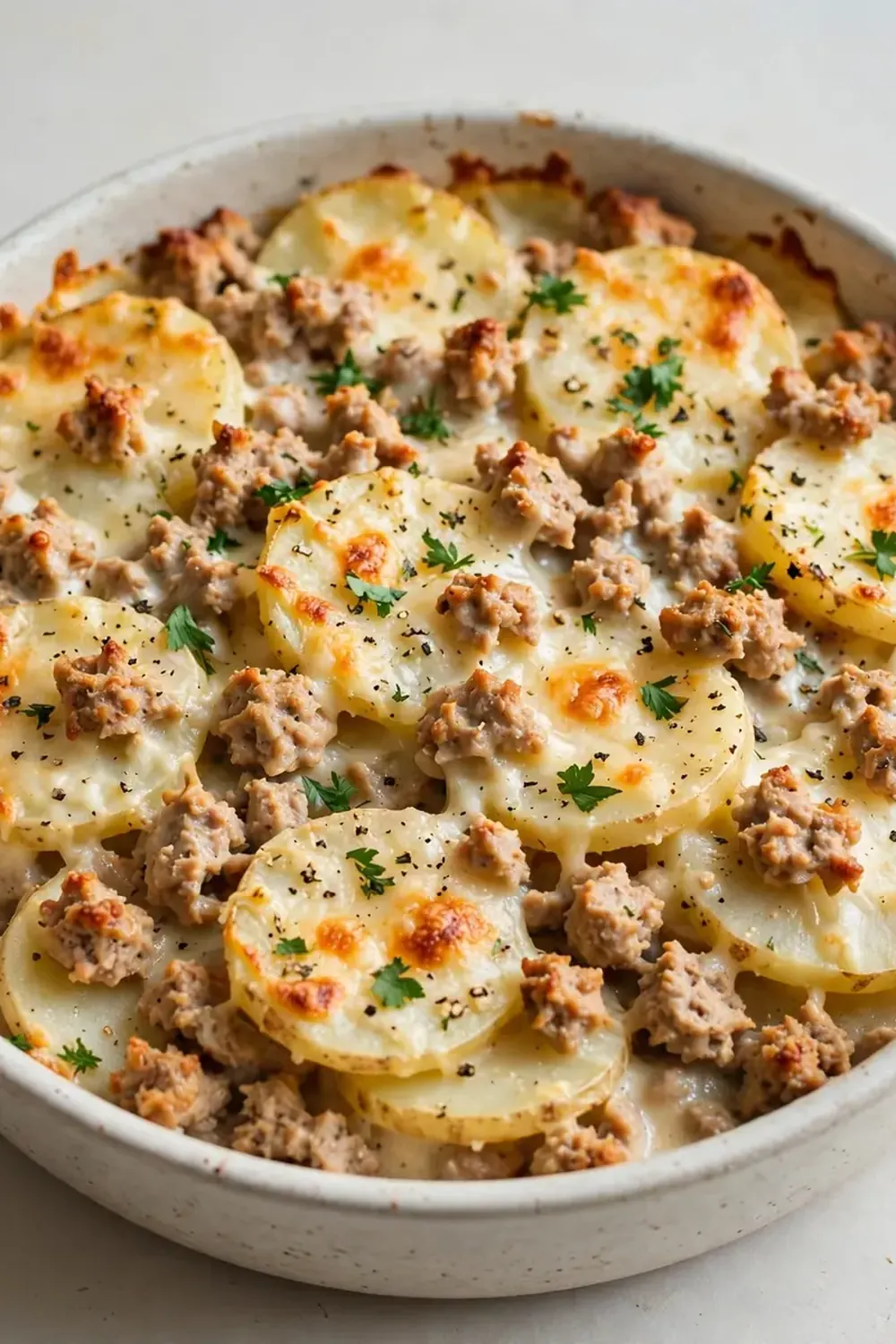 Scalloped Potatoes with Ground Turkey