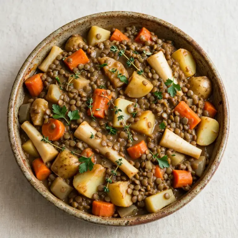 Budget Meal Prep: Wurzelgemüse-Linsen-Auflauf für 2€ pro Portion
