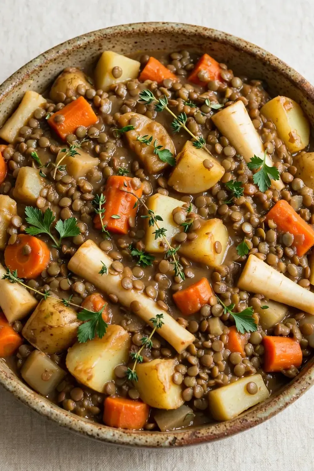 Root Vegetable and Lentil Casserole