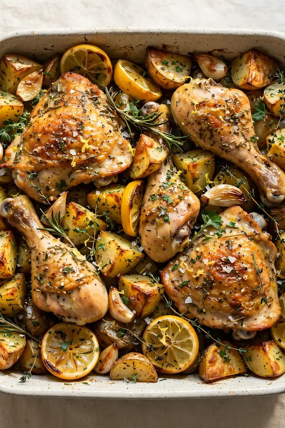 Lemon Herb Chicken and Potato Bake