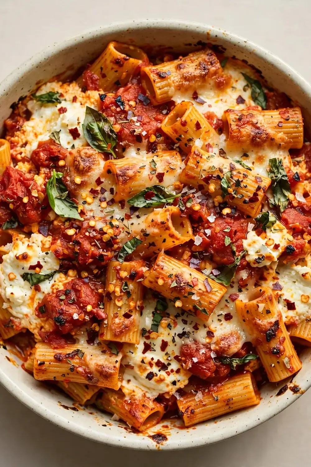 Spicy Tomato and Ricotta Baked Pasta