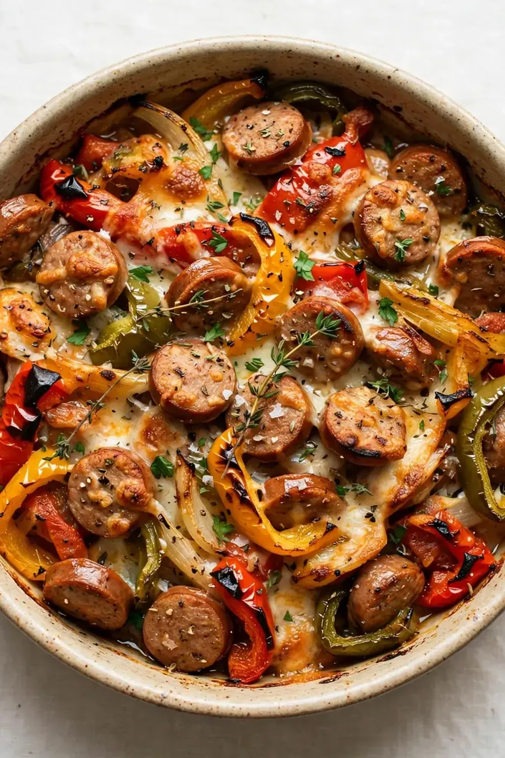 Turkey Sausage and Bell Pepper Bake