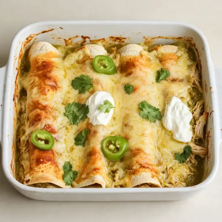 Budgetfreundliche Hähnchen-Enchiladas Suizas zum Meal Prep