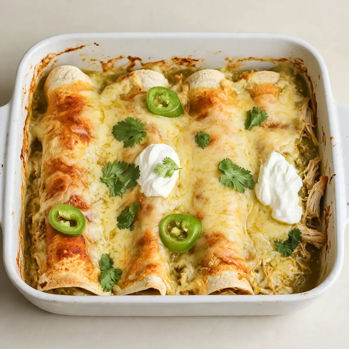 Budgetfreundliche Hähnchen-Enchiladas Suizas zum Meal Prep