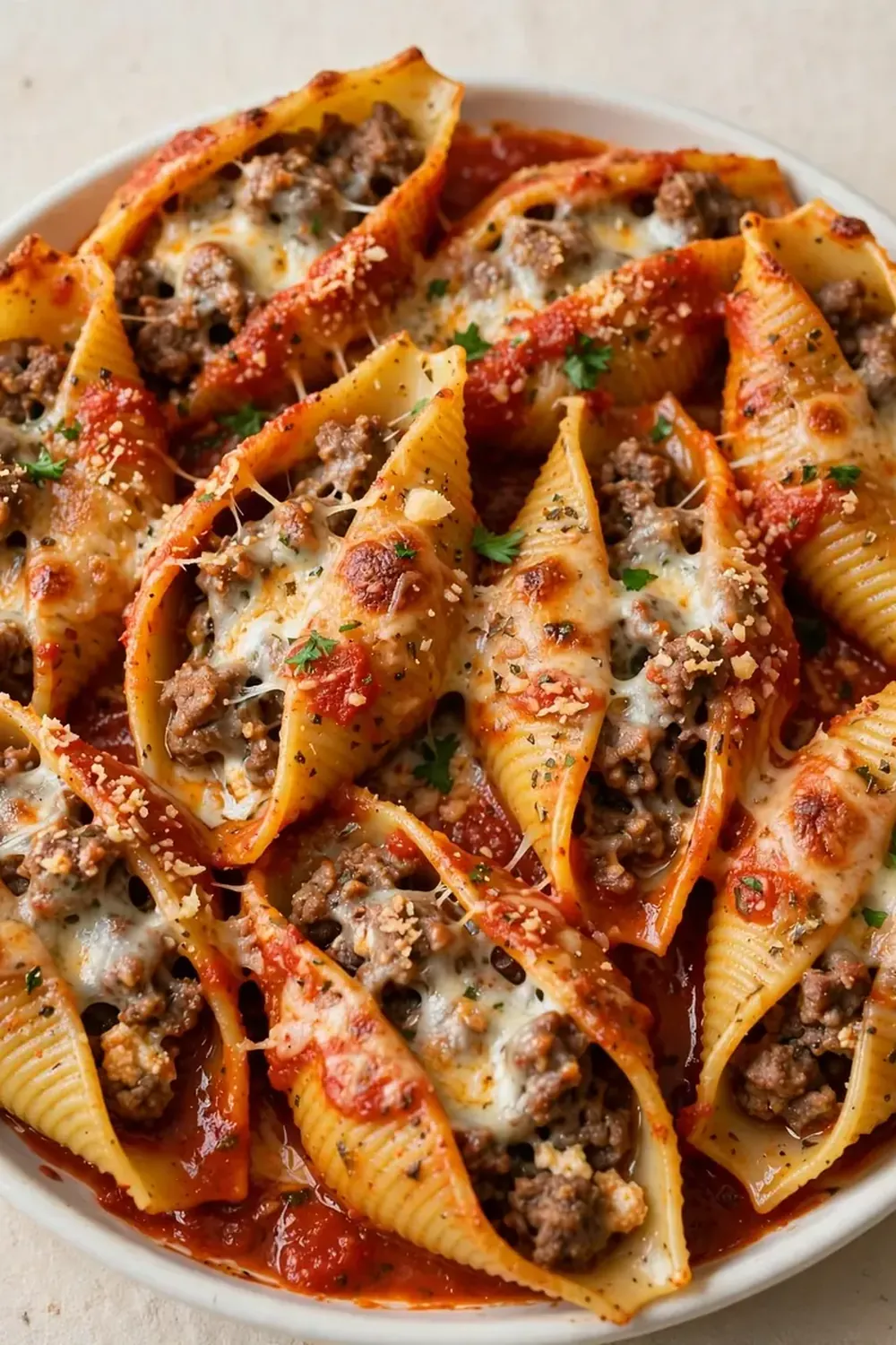Beef and Cheese Stuffed Jumbo Shells
