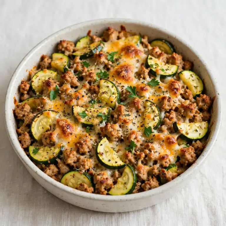 Budgetfreundlicher Zucchini-Hackfleisch-Auflauf für die Meal-Prep Woche