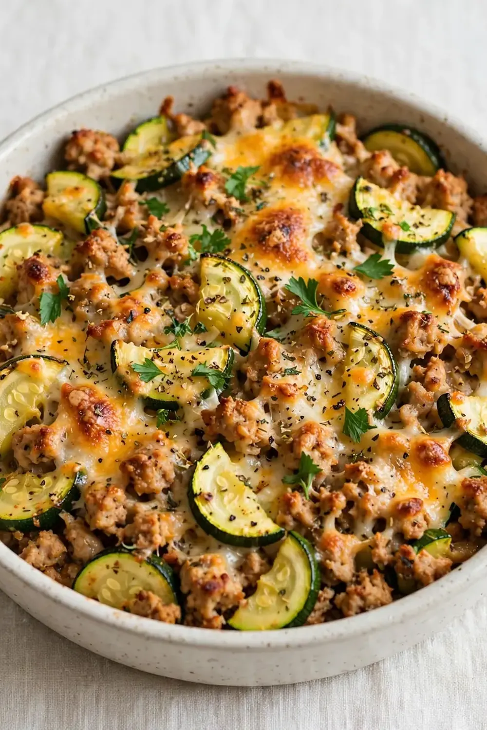 Zucchini and Ground Turkey Casserole
