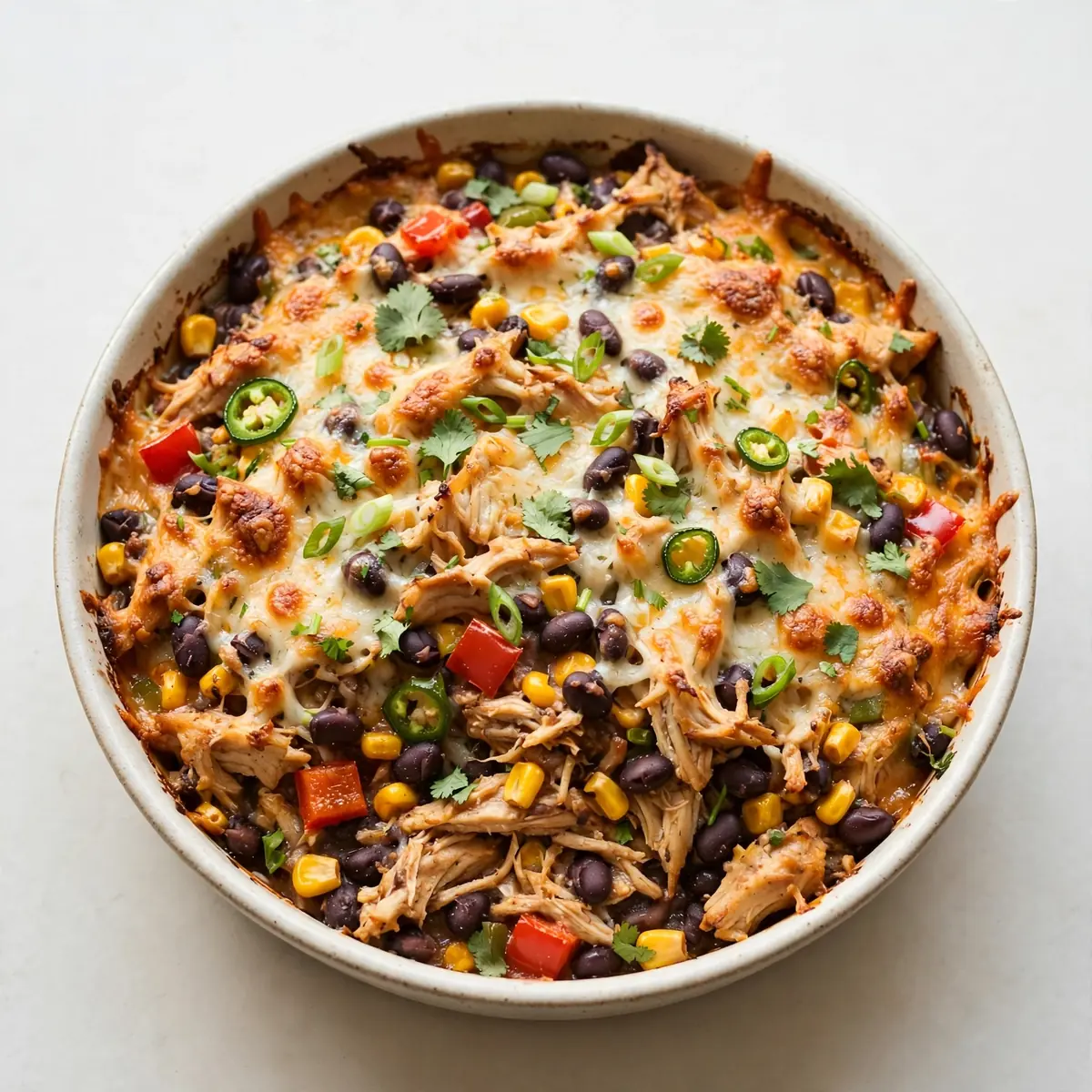 Creamy Südwest Hähnchen-Black-Bean-Auflauf für 2€ pro Portion