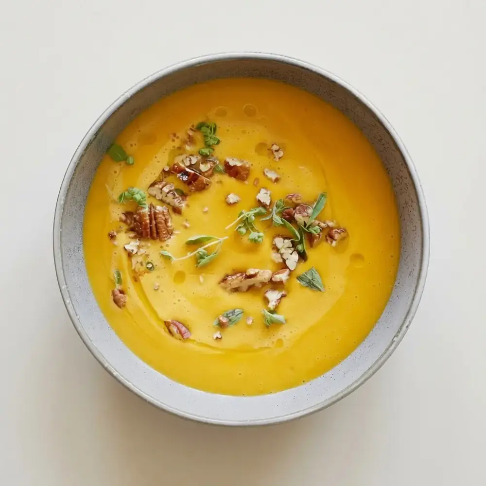 Cremige Kürbissuppe mit Ingwer