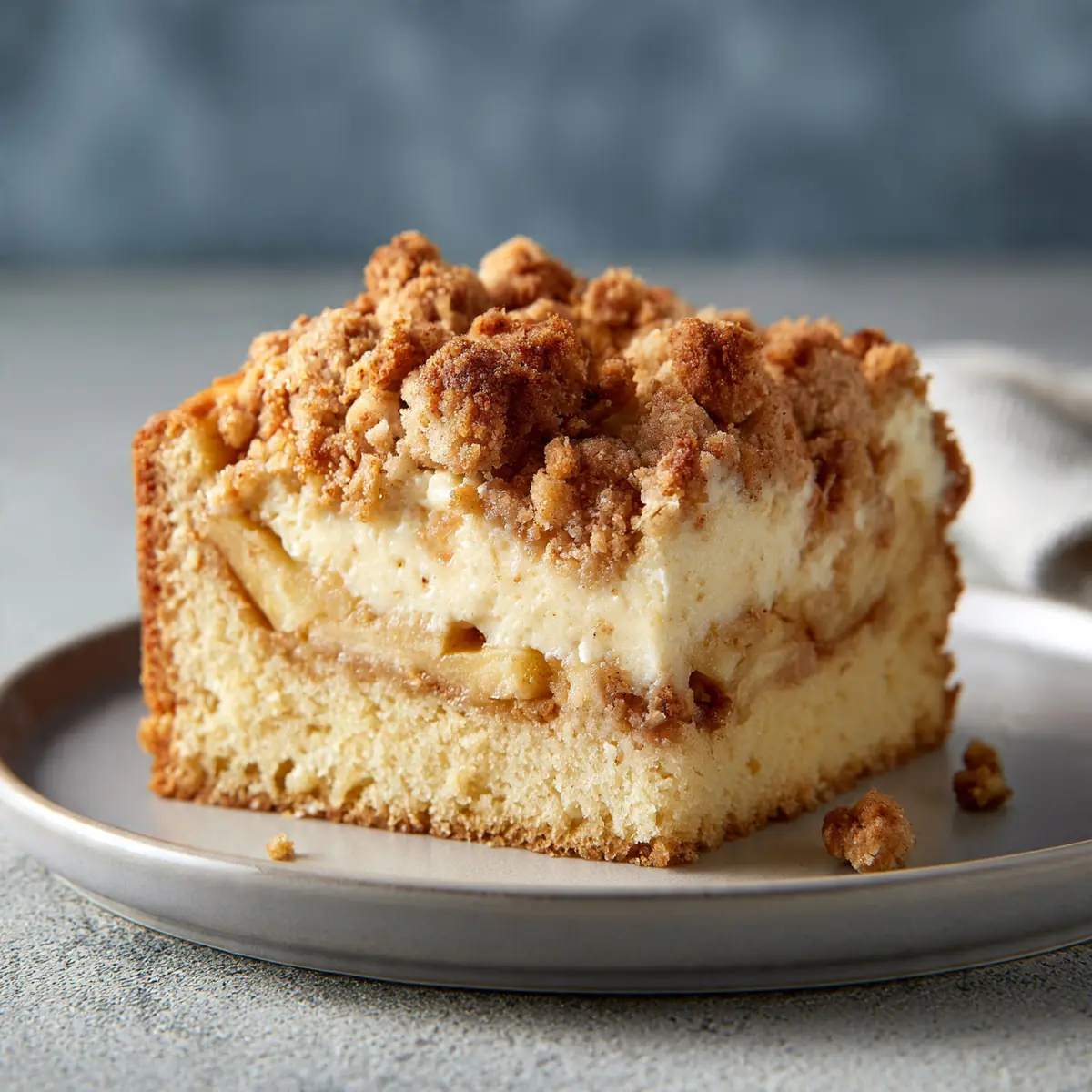 Cremiger Apple Crumble Cake – saftig & unwiderstehlich