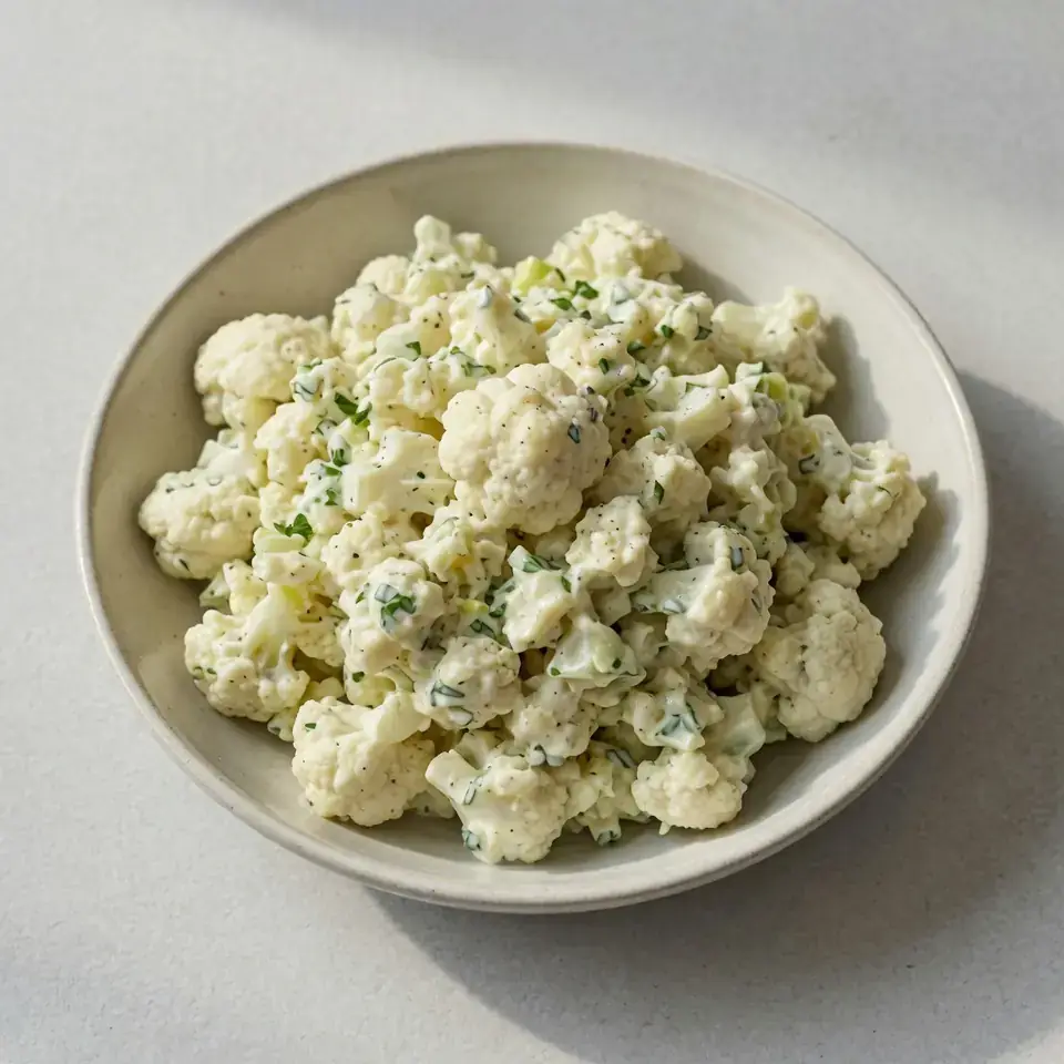 Cremiger Blumenkohl-Salat mit Joghurt-Dressing