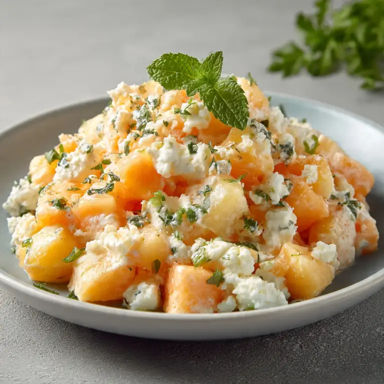 Cremiger Melonen-Feta-Salat