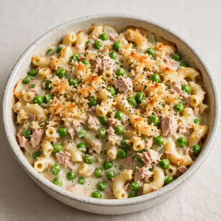 Cremiger Thunfisch-Erbsen-Auflauf: Günstiges Meal-Prep für 2 Euro pro Portion