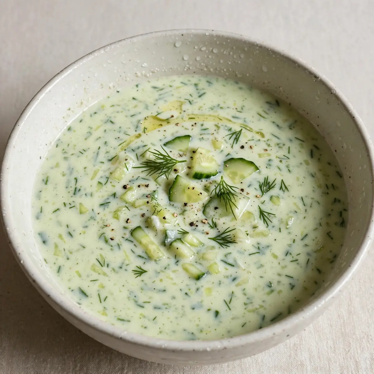 Erfrischende Joghurt-Gurken-Suppe