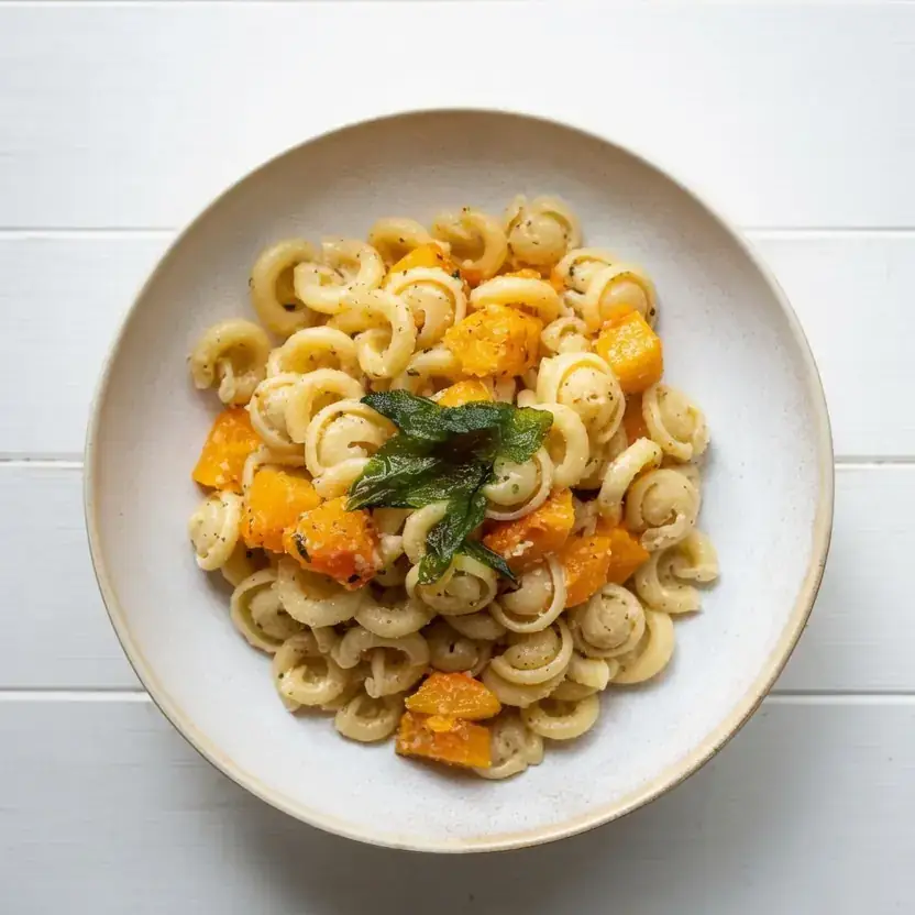 Kürbis-Pasta mit Salbeibutter