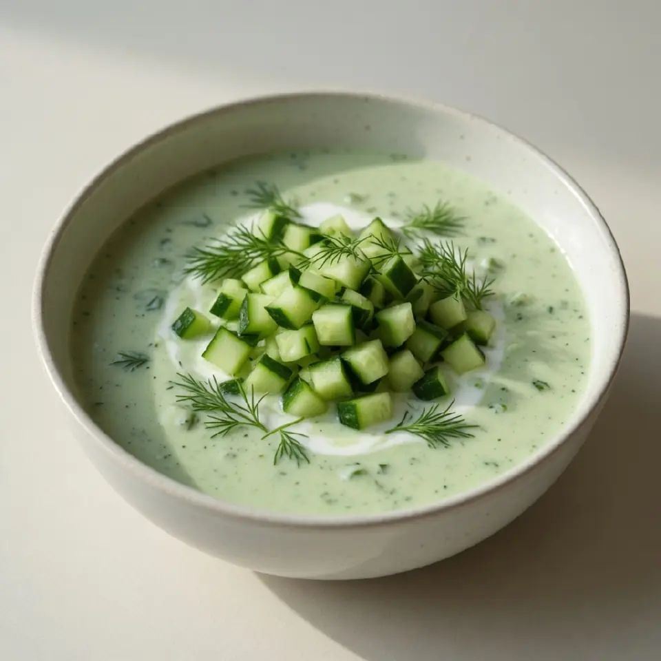 Kalte Gurkensuppe mit Joghurt