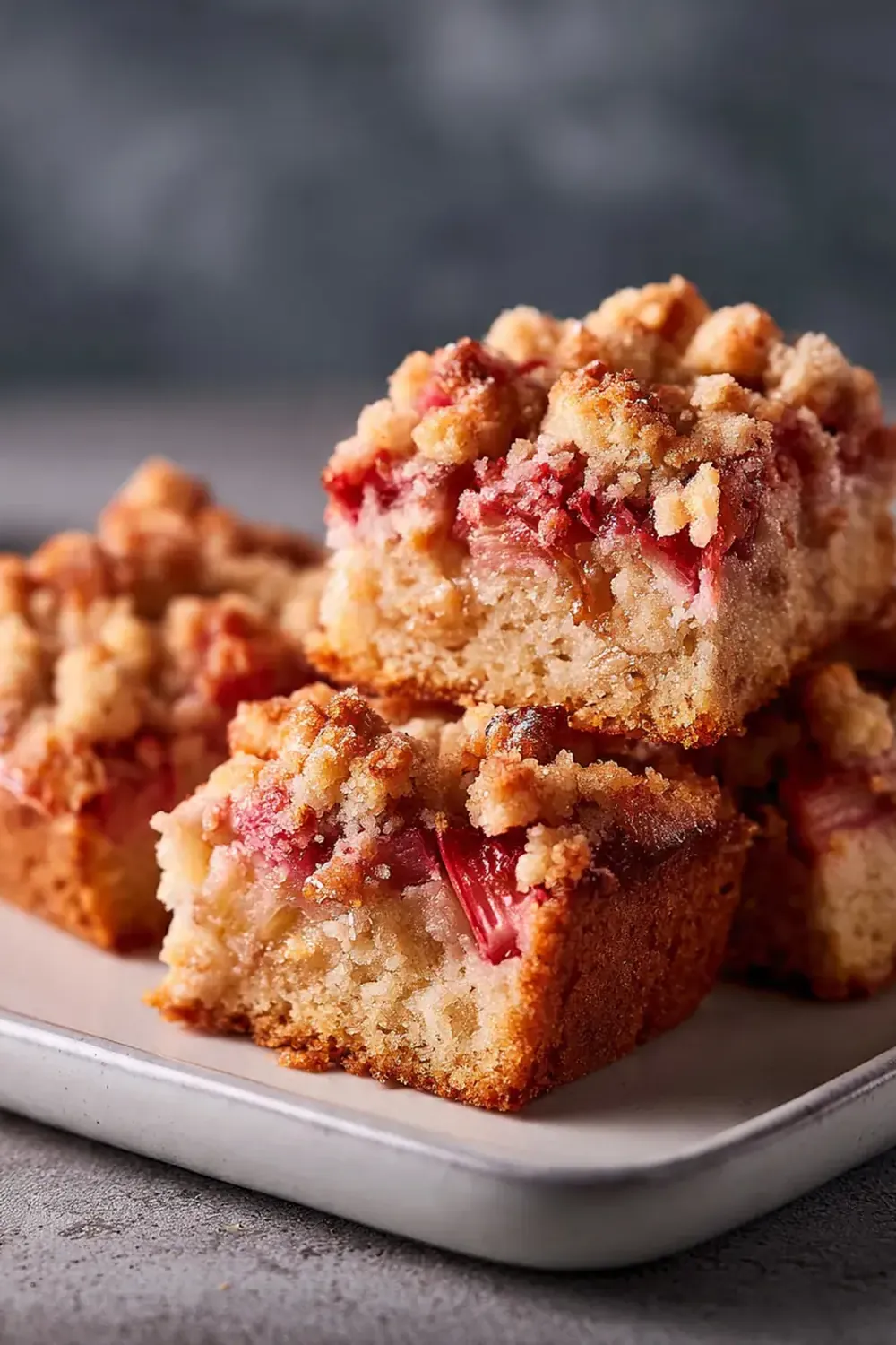 Crispy Rhubarb Cake Recipe