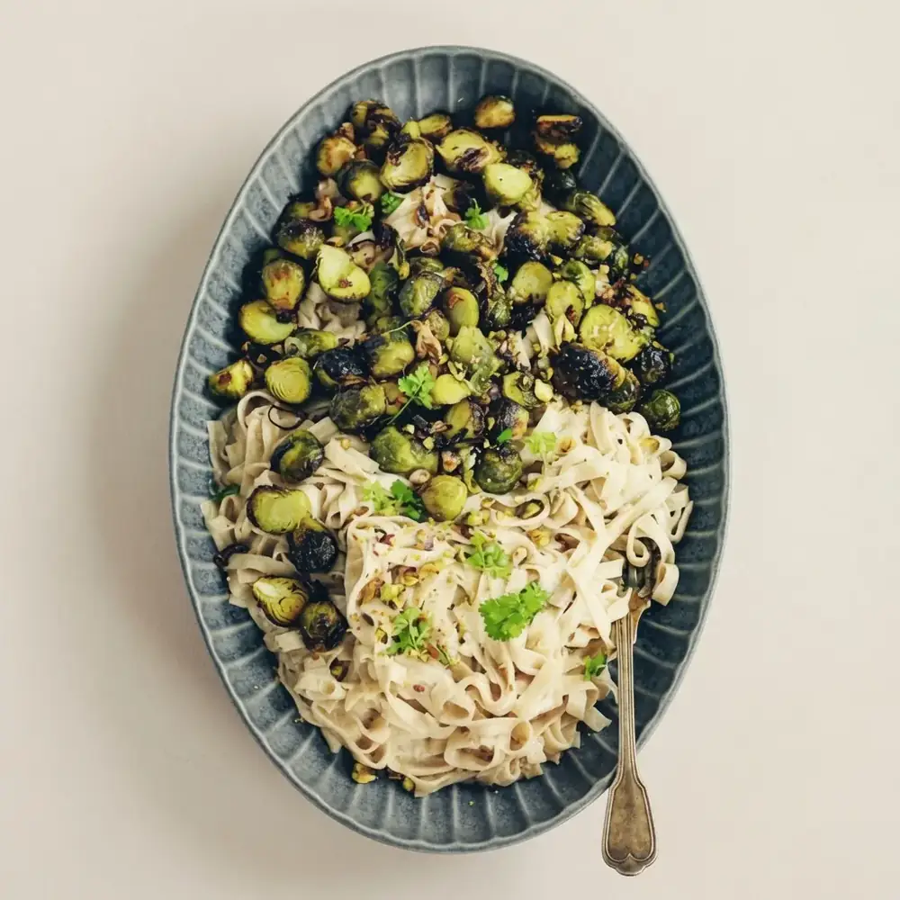 Rosenkohl-Pasta mit Knoblauch