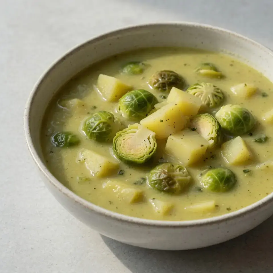 Rosenkohl-Suppe mit Kartoffeln