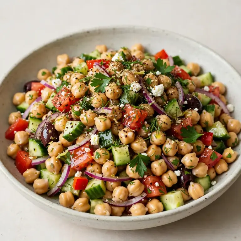 Sonniger Mediterraner Kichererbsen-Salat