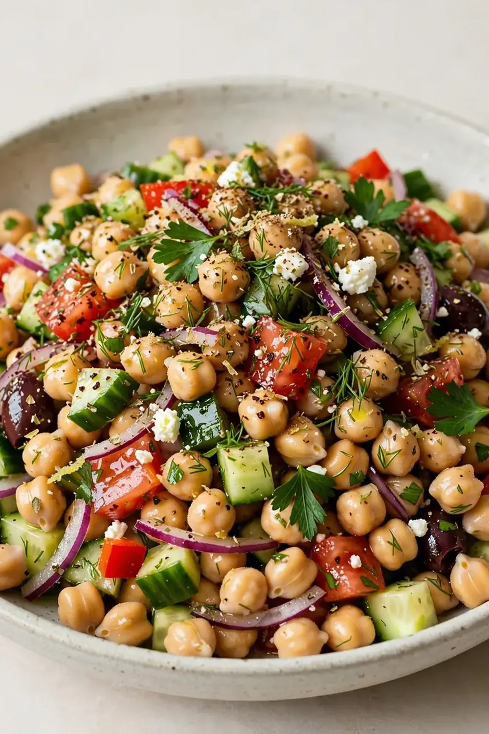 mediterraner kichererbsen salat