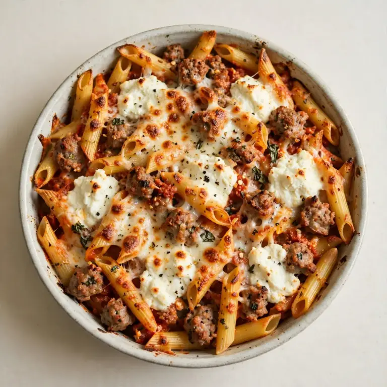 Überbackene Penne Mit Sausage Und Ricotta Schnell