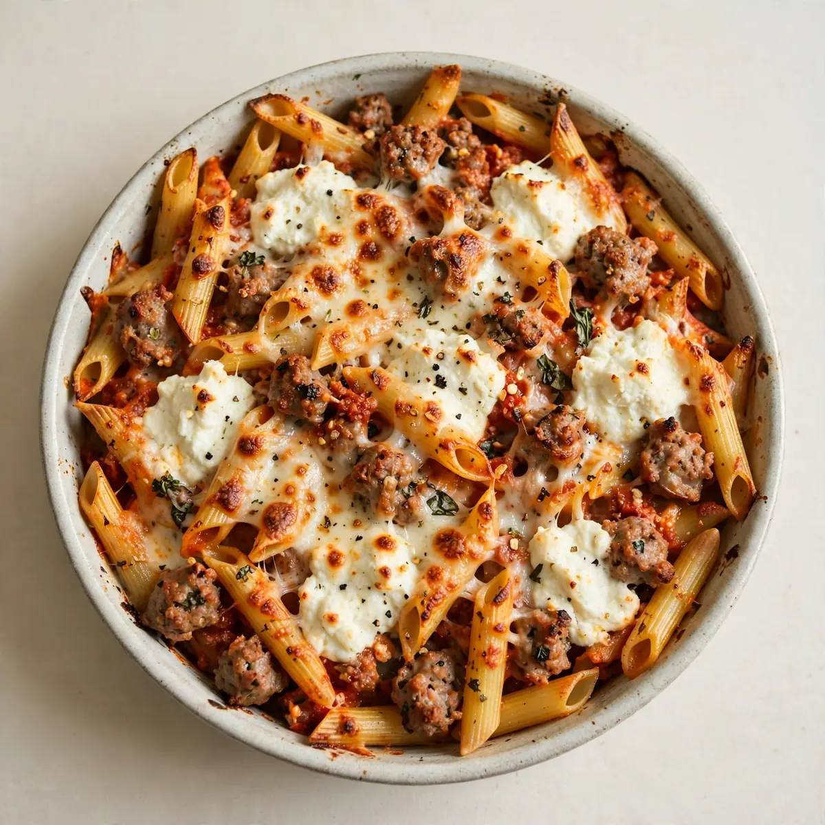 Überbackene Penne Mit Sausage Und Ricotta Schnell