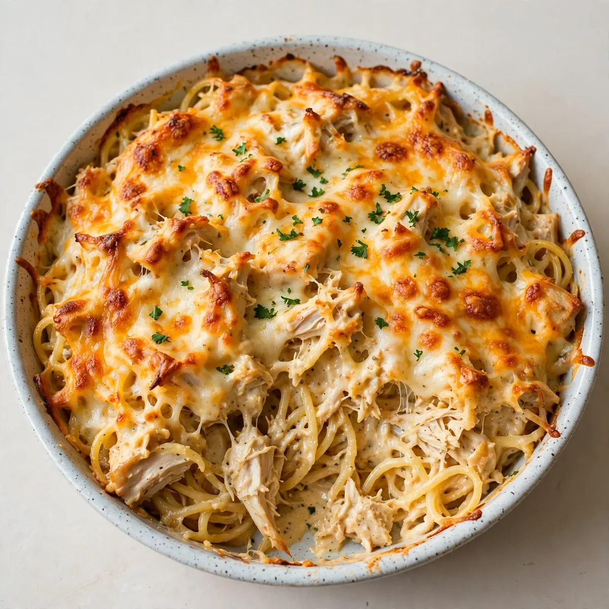 Cheesy Chicken Spaghetti Casserole Schnell Gemacht