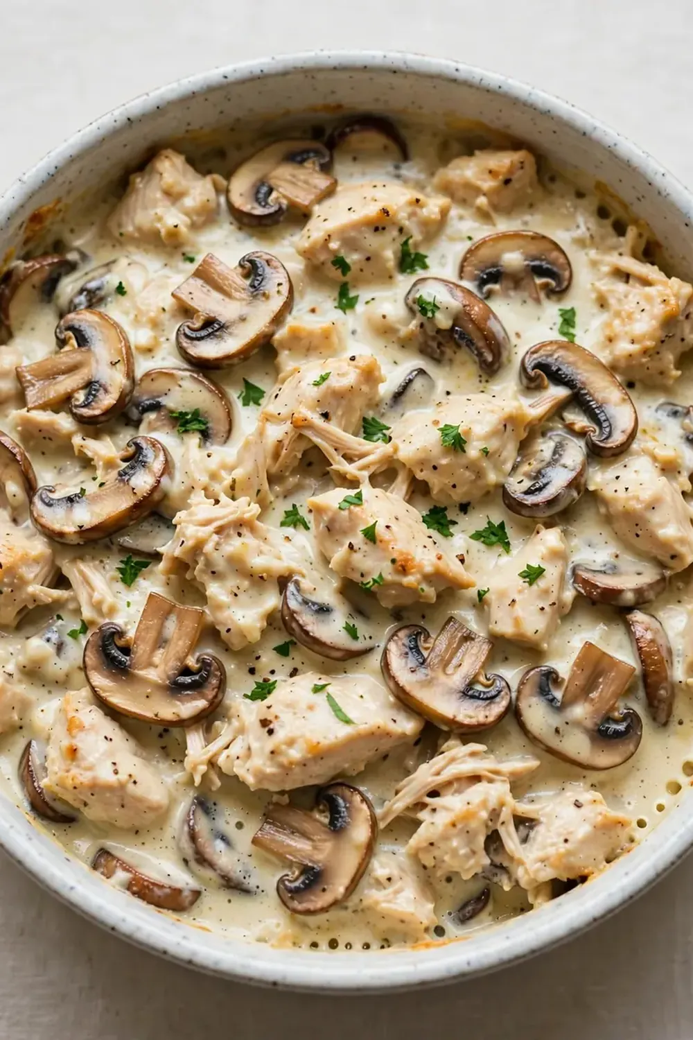 creamy chicken and mushroom casserole